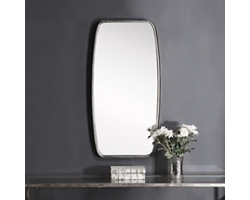 Rounded Rectangle Antiqued Mirror - 20"Wx40"H
