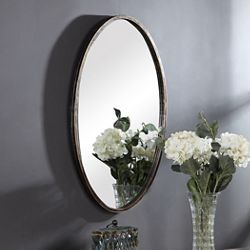 Oval Bronze Mirror - 18"Wx28"H