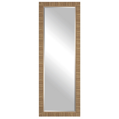 Textured Rattan Wrapped Full Length Mirror -25