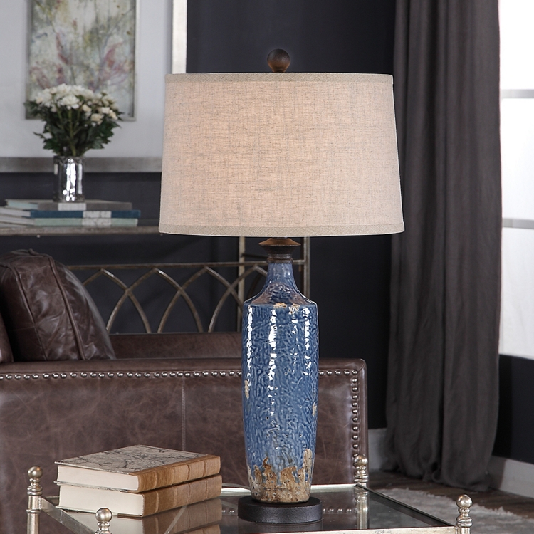 Blue Ceramic Table Lamp