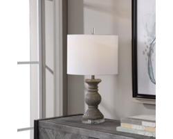Metallic Stone Table Lamp