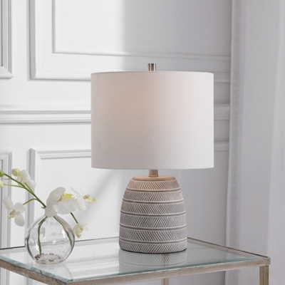 Etched Concrete Table Lamp