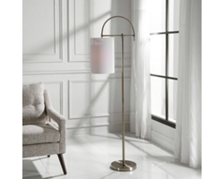 Arc Brushed Brass Floor Lamp