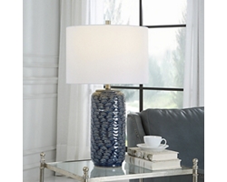 Wave Blue Ceramic Table Lamp