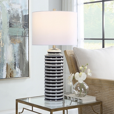 Striped Ceramic Table Lamp