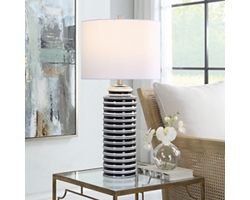 Striped Ceramic Table Lamp