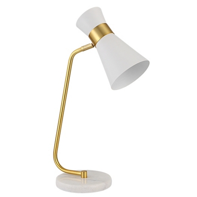 Gold Stem/White Marble Foot