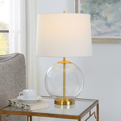 Clear Glass Sphere Body Table Lamp