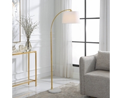 Arched Gold Metal Floor Lamp