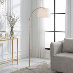 Arched Gold Metal Floor Lamp