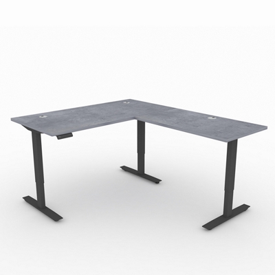 Upward Adjustable Height L-Shaped Desk