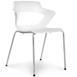 Four Leg Polypropylene Stack Chair with Wing Arms