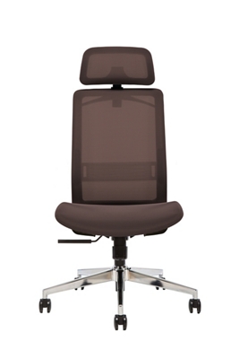 Armless Copper Task Chair W/Headrest and Mesh Seat