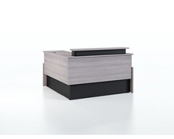 Vanguard 60” Adjustable-Height Reception Desk w/ Right Return – 60"Wx78"D