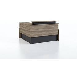 Vanguard 60” Adjustable-Height Reception Desk w/ Right Return – 60"Wx60"D
