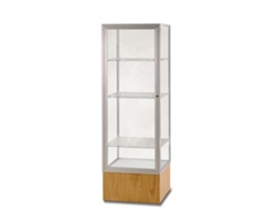 Lockable Display Case with Oak Base - 72" H