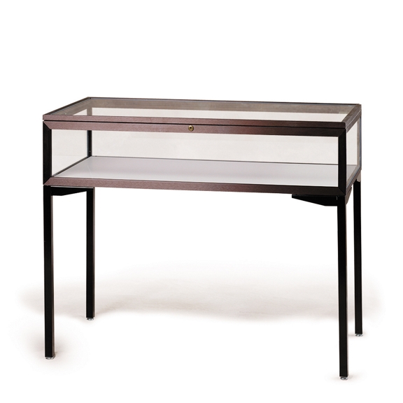 Glass top display case discount