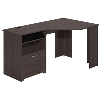 Cabot Reversible L-Desk with Open Storage and File Drawer - 60"W