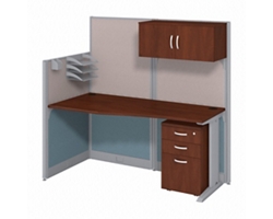 Office-in-an-Hour Cubicle Workstation with Storage - 65W x 33D