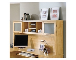 Somerset Hutch for L Desk with Cubby Shelves and Closed Storage - 71"W