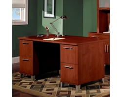 Somerset Traditional Desk with Box Drawers and File Storage - 60"W