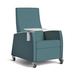 Logic Vinyl Three-Position Healthcare Recliner with Tray