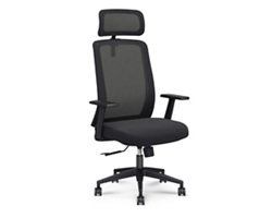 Space 27 Series Mesh Back Space Office Chair with Leather Seat and