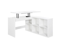 Waverly Sit-Stand Adjustable Height L-Shaped Desk w/ Cube Storage