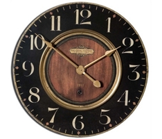 23" Weathered Brass Wall Clock