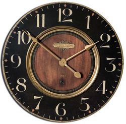 Modern Country Wall Clock - 23"Wx23"Dx2"H