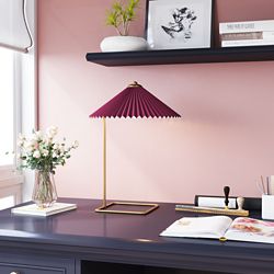 Pleated Table Lamp - 19"H