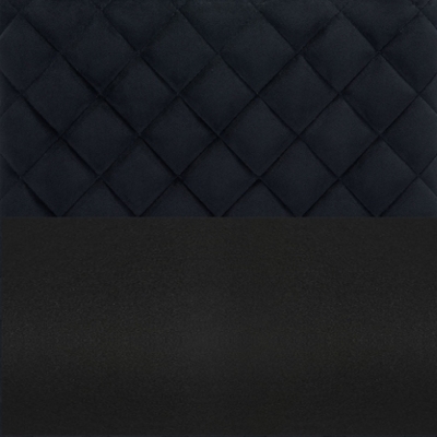 Black Velvet Seat/Black Powder Coated Steel Base