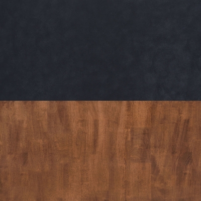 Black Polyurethane Seat/Walnut Faux Wood Steel Legs