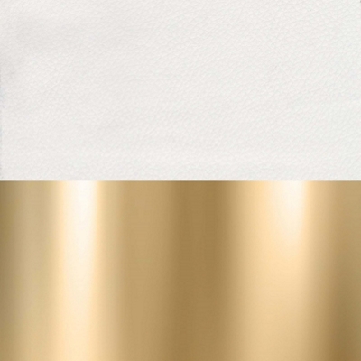 White Vinyl Seat/Gold Base