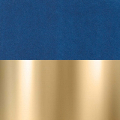 Blue Vinyl Seat/Gold Base