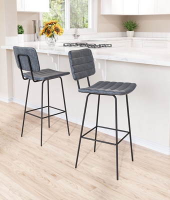 Boston Upholstered Barstool - Set of Two