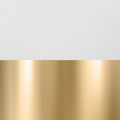 White Vinyl Seat/Gold Base
