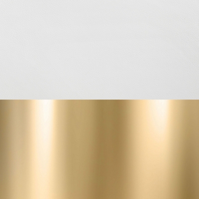 White Vinyl Seat/Gold Base