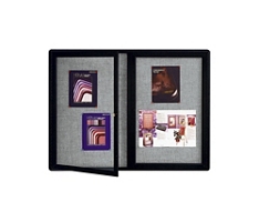 Enclosed Bulletin Board Radius Design - 48"Wx36"H