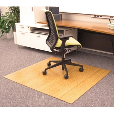 Eco Friendly Bamboo Wood Chair Mat 48 X 52 X 5mm Thick By Anji