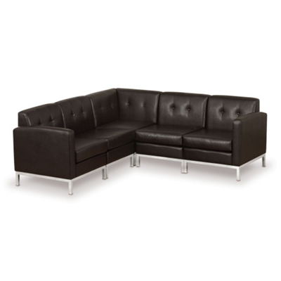 Faux Leather Corner Sofa