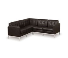 Faux Leather Corner Sofa