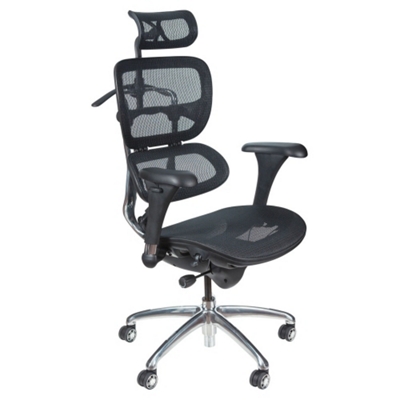 All Mesh Ergonomic Computer Chair with Built-in Coat Hanger by MooreCo