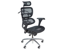 オフィス用品 heco All Mesh Ergonomic Computer Chair with Built-in Coat Hanger