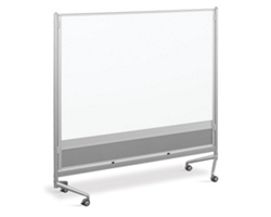 D.O.C. Mobile Room Divider Dual Sided Whiteboard - 6'W x 6'H