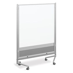 D.O.C. Mobile Room Divider Whiteboard/Corkboard - 4'W x 6'H