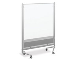 D.O.C. Mobile Room Divider Whiteboard/Corkboard - 4'W x 6'H