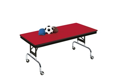 Height Adjustable Mobile Folding Table- 24"Wx96"D