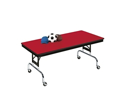 Height Adjustable Mobile Folding Table- 30"Wx60"D
