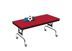 Height Adjustable Mobile Folding Table- 30"Wx60"D